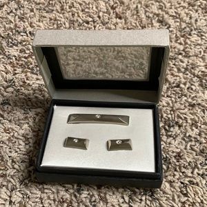 Sicura cufflink & tie clip set